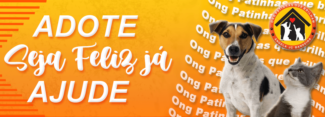 Banner da ONG Patinhas Que Brilham